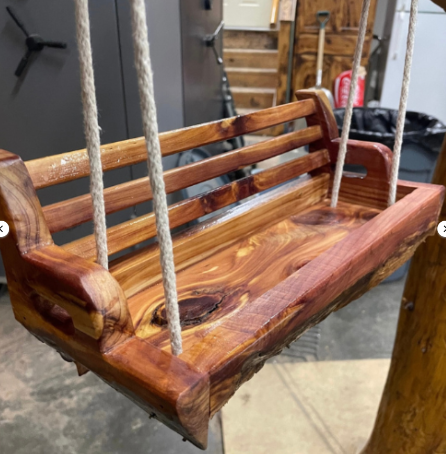 Cedar Squirrel Swing Feeder